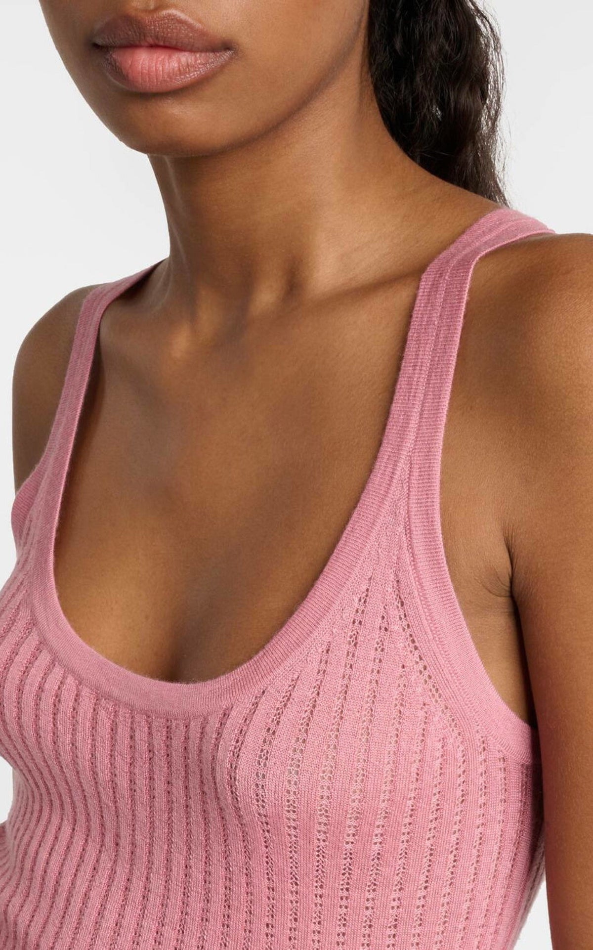 Rosa / Débardeur pointelle Nevin en cachemire - Rosa
