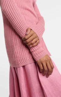 Rosa / Cardigan Emma en cachemire - Rosa