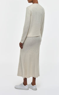 Ivory / Pull col rond Deva en cachemire - Ivory