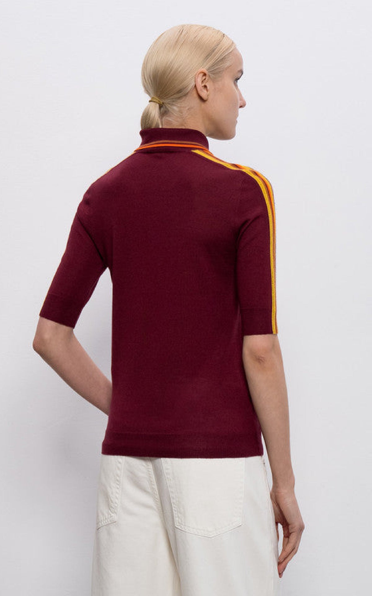 Wendelyn Ss Polo en ivoire multicolore jaipur cachemire soie fil