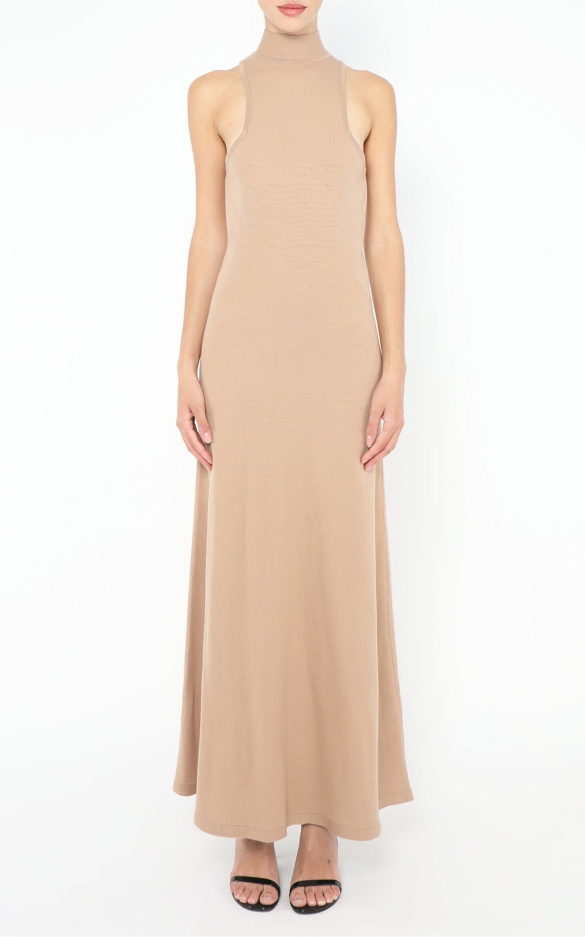 Kenna Dress en camel antilope mérinos fil