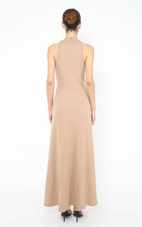 Kenna Dress en camel antilope mérinos fil
