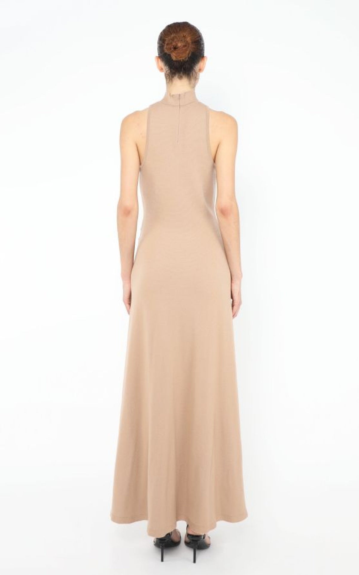 Kenna Dress en camel antilope mérinos fil