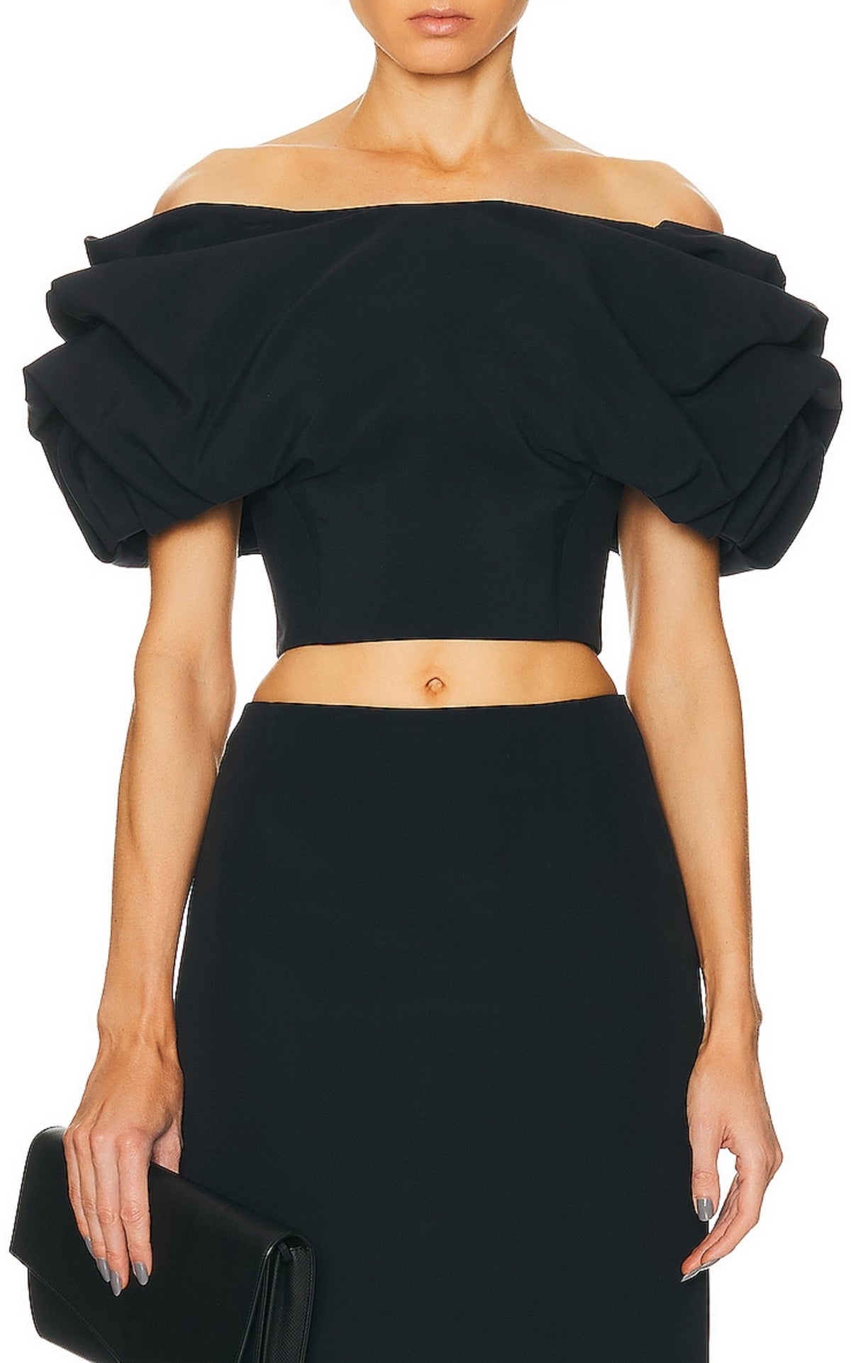 Black / Top Erwan en soie - Black