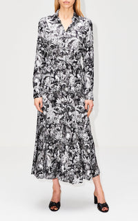 Galway Shirtdress en gris scale w / gris horse parade