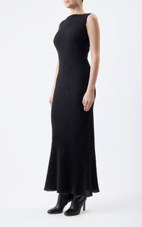 Black / Robe Seren en soie - Black