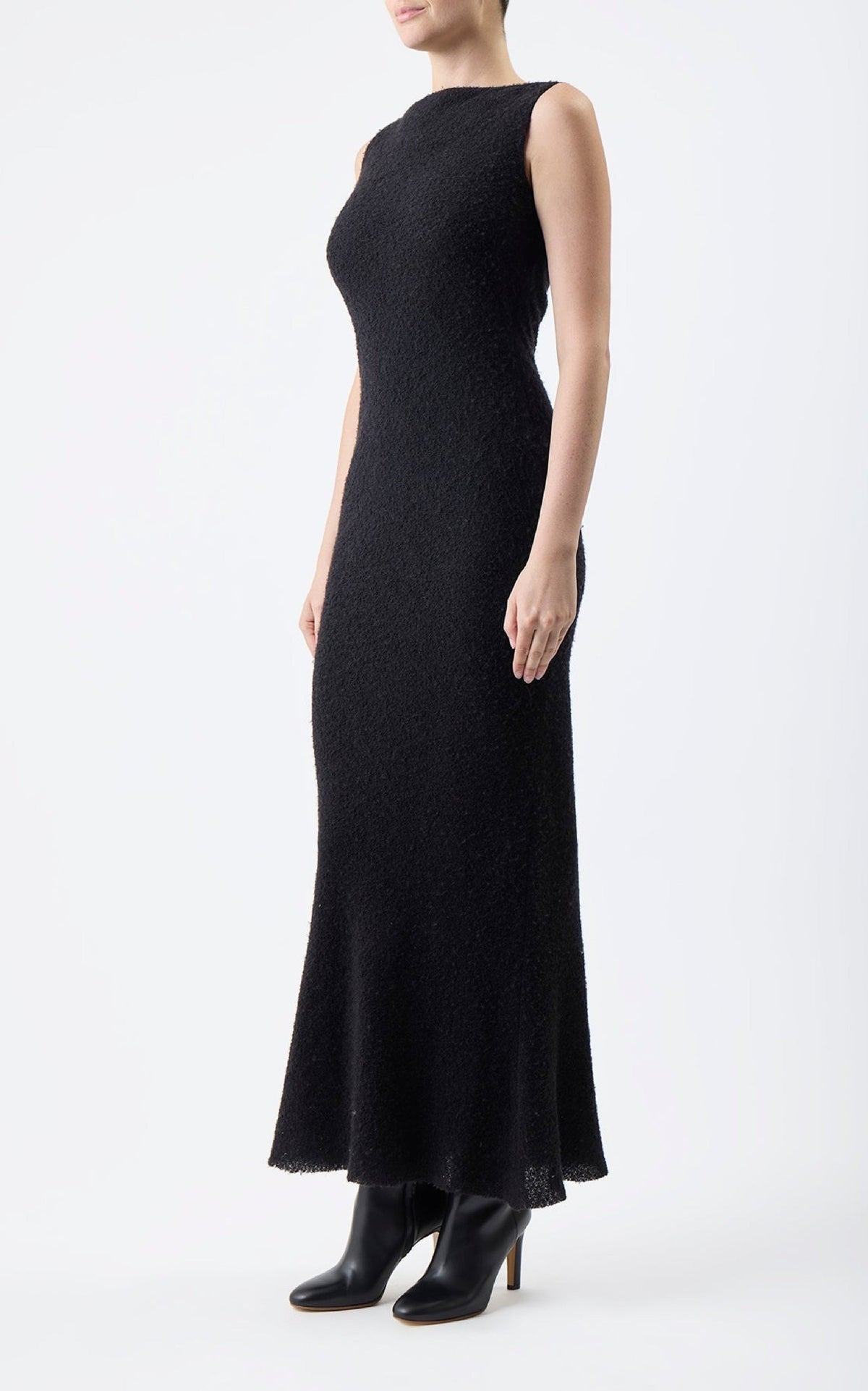 Black / Robe Seren en soie - Black