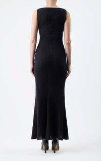 Black / Robe Seren en soie - Black