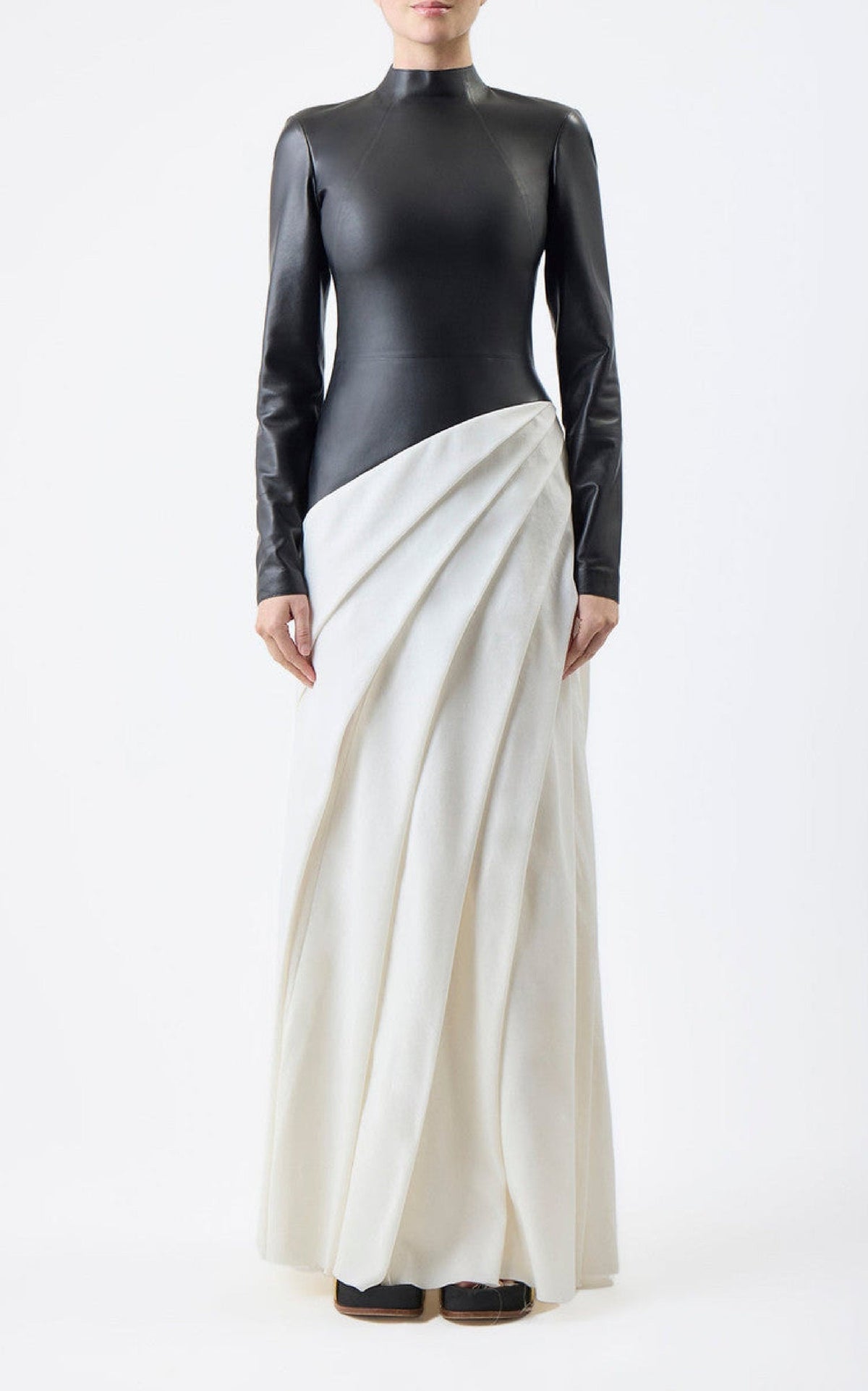 Black & Ivory / Robe Aulay en cuir - Black & Ivory
