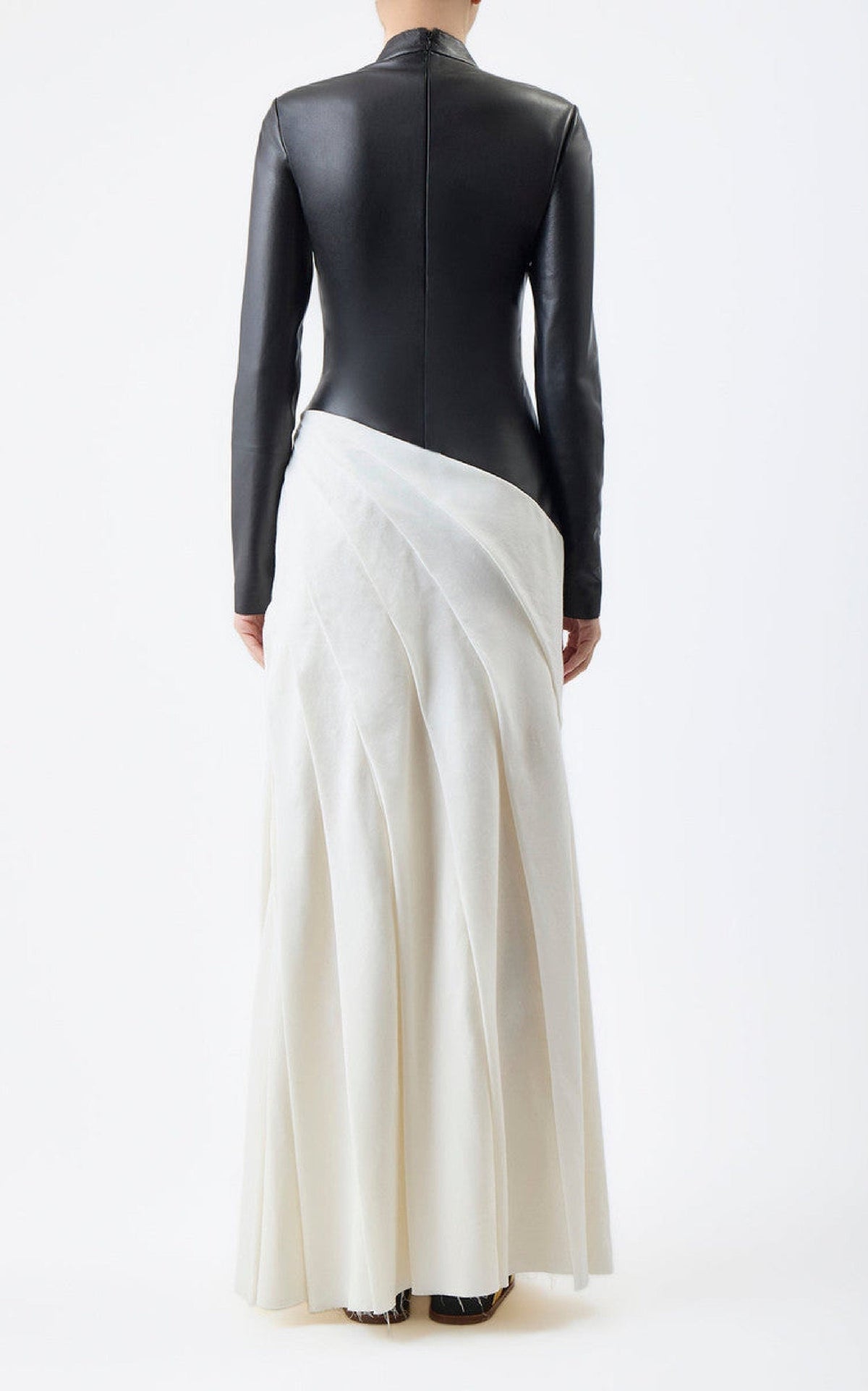 Black & Ivory / Robe Aulay en cuir - Black & Ivory