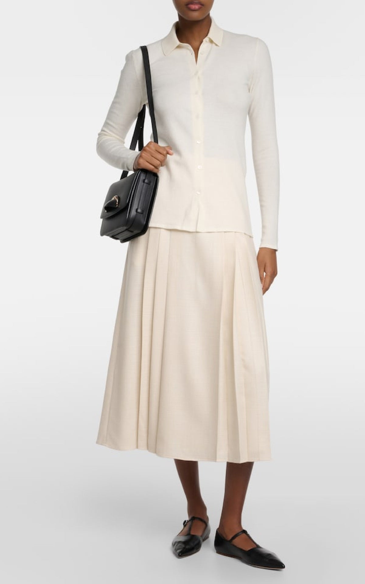 Ivory / Chemise Deidre en laine - Ivory