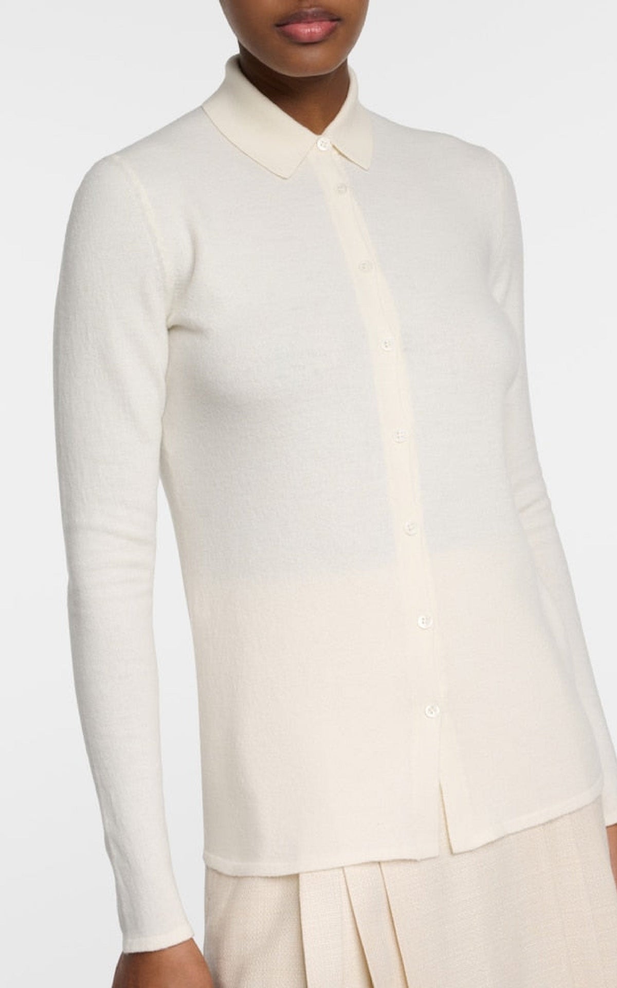 Ivory / Chemise Deidre en laine - Ivory