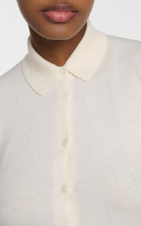 Ivory / Chemise Deidre en laine - Ivory