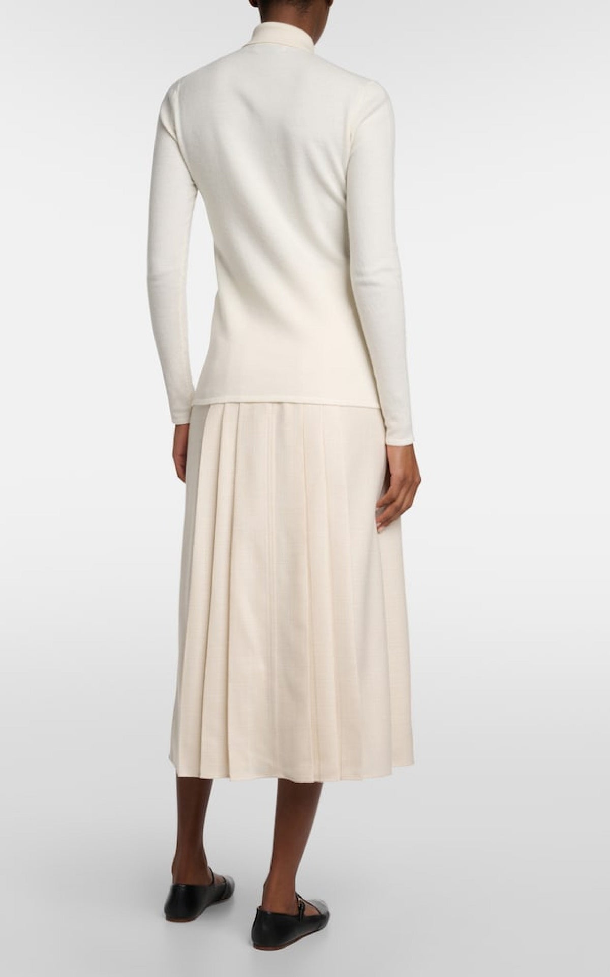 Ivory / Chemise Deidre en laine - Ivory
