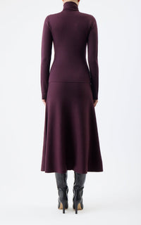 May Turtleneck en bordeaux profond wanaka mérinos cachemire