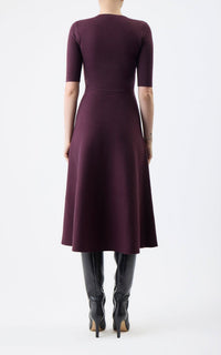 Deep Bordeaux / Robe Seymore en laine - Deep Bordeaux