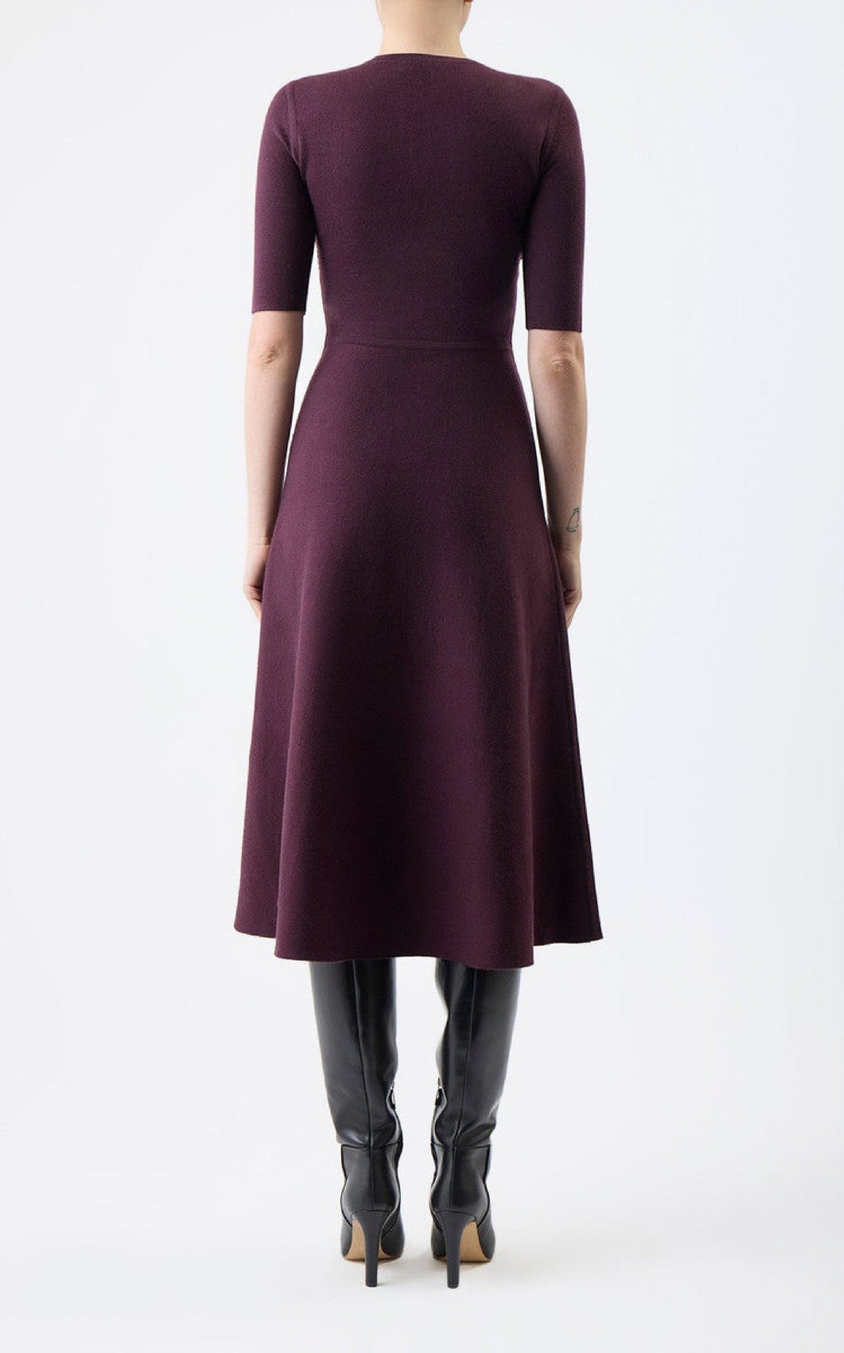 Deep Bordeaux / Robe Seymore en laine - Deep Bordeaux