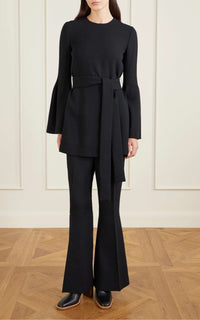 Shandon Tunic en bleu marine foncé double face crêpe