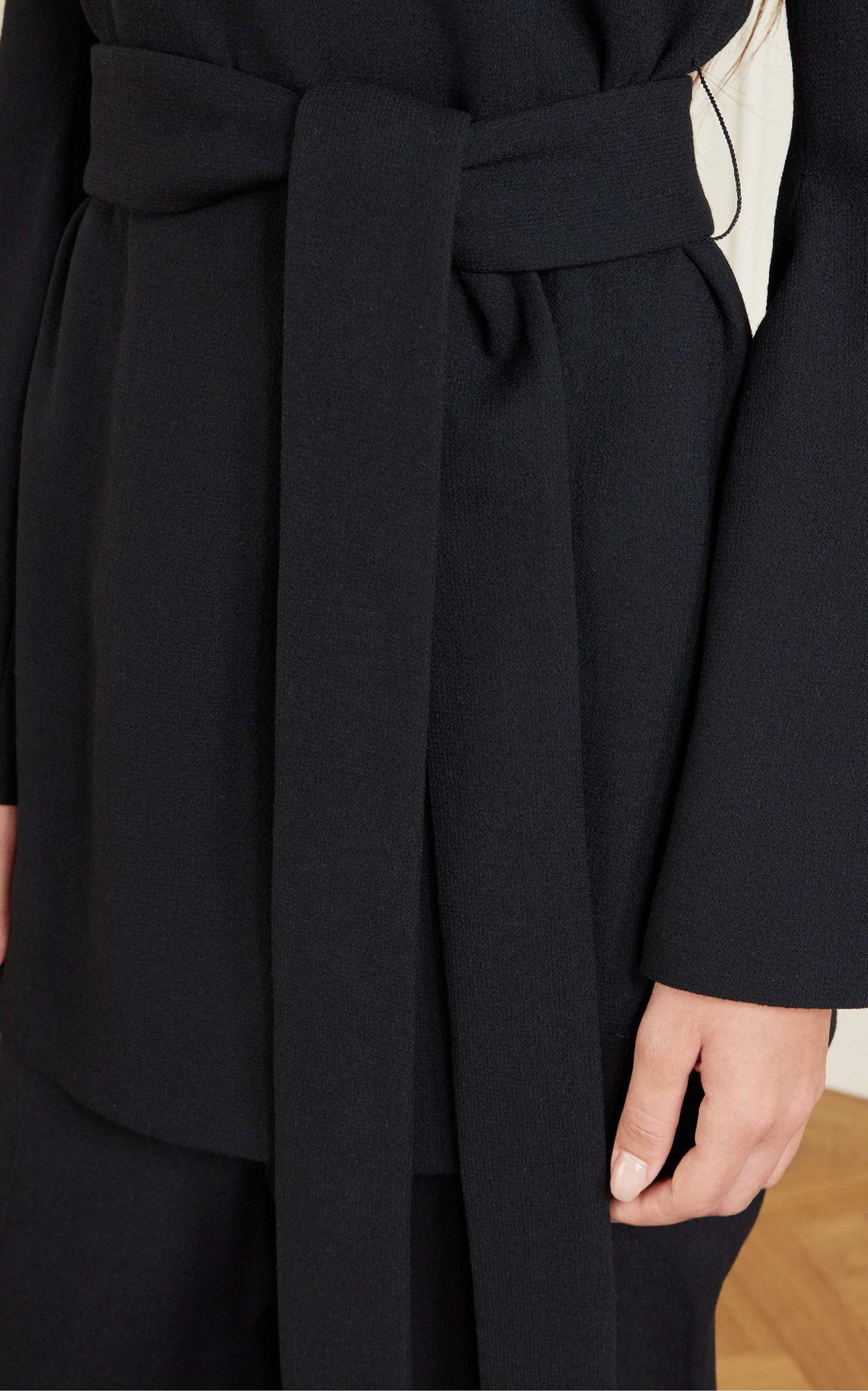 Shandon Tunic en bleu marine foncé double face crêpe