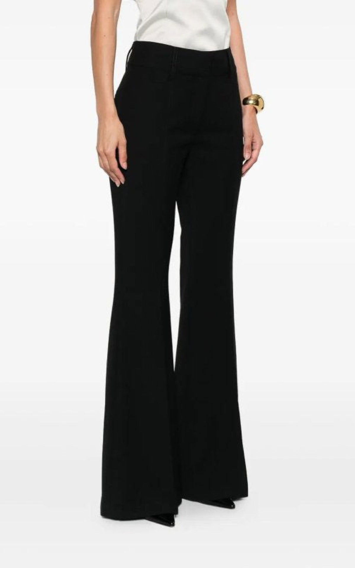 Marsh Pant en noir double face crêpe