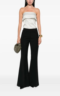 Marsh Pant en noir double face crêpe
