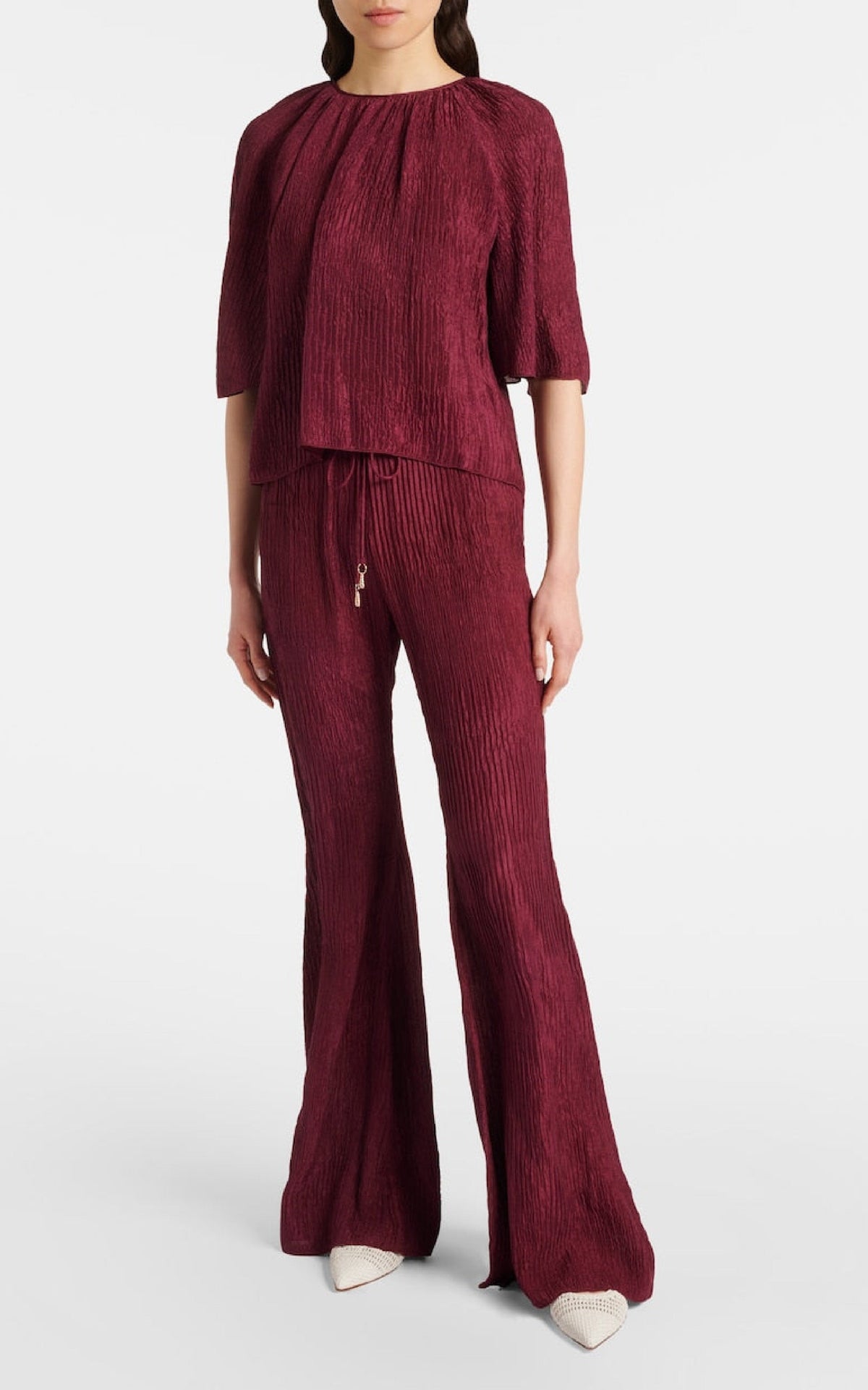 Ivory / Pantalon Claude en soie - Ivory