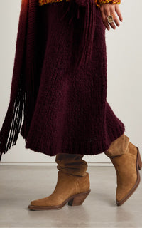 Camero Boot en cognac daim