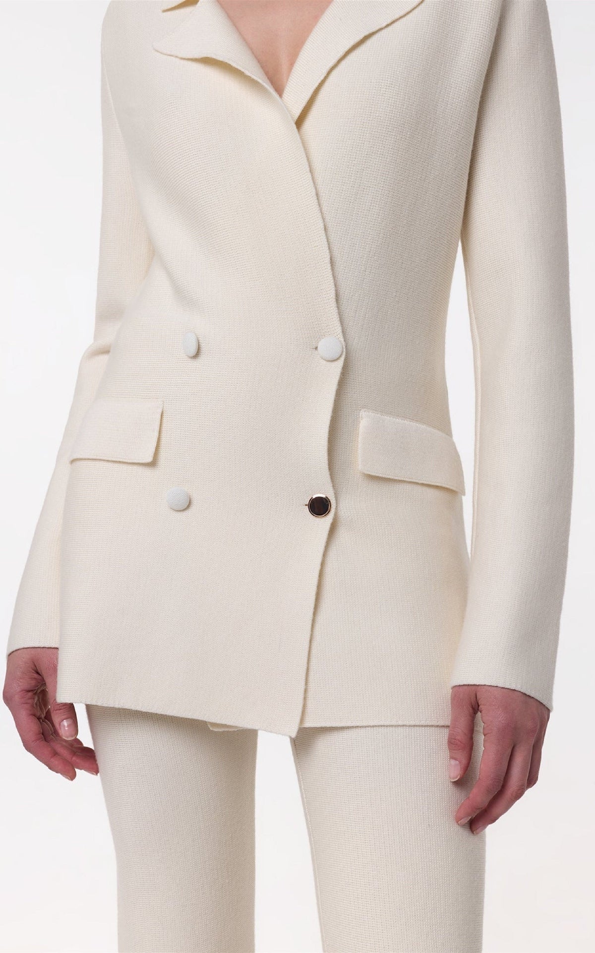 Ivory / Veste blazer Bowen en laine - Ivory