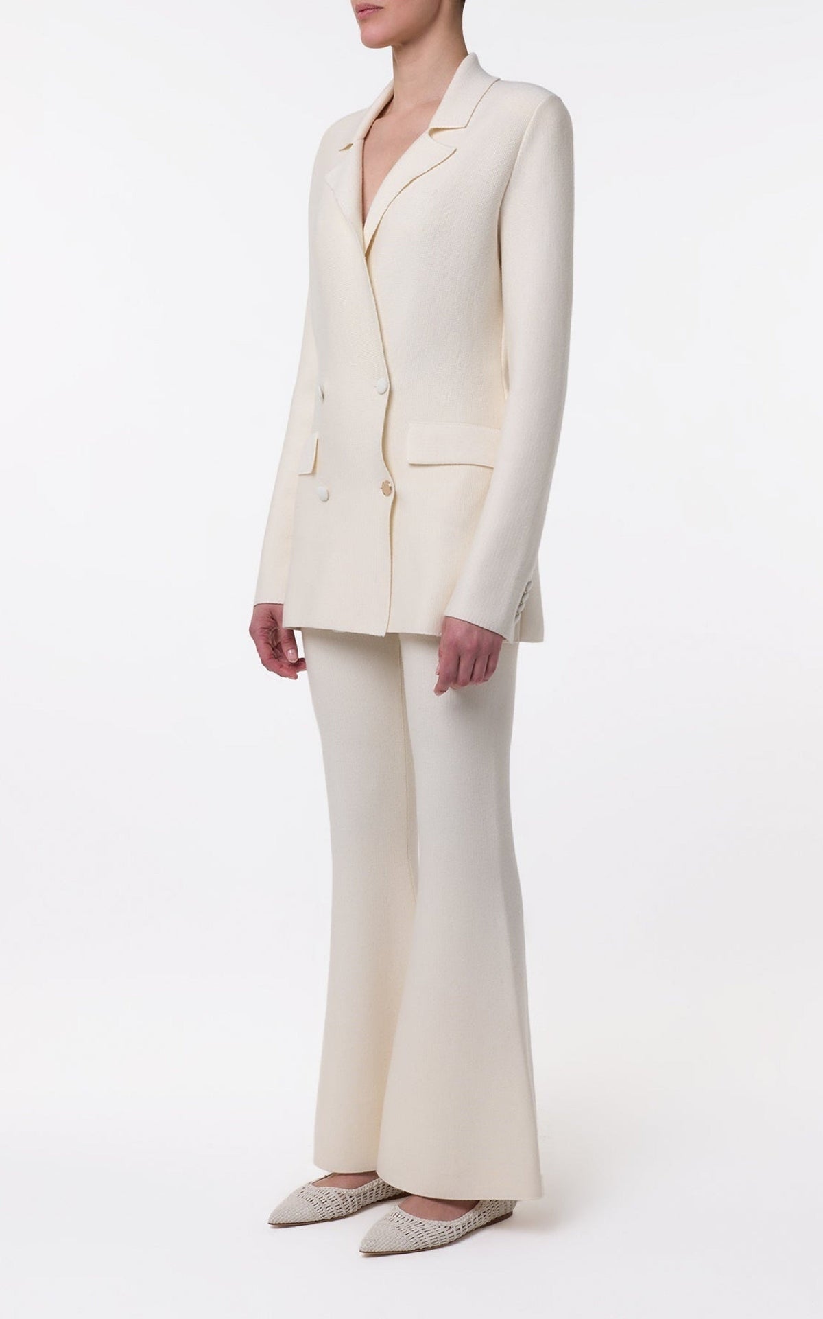 Ivory / Veste blazer Bowen en laine - Ivory