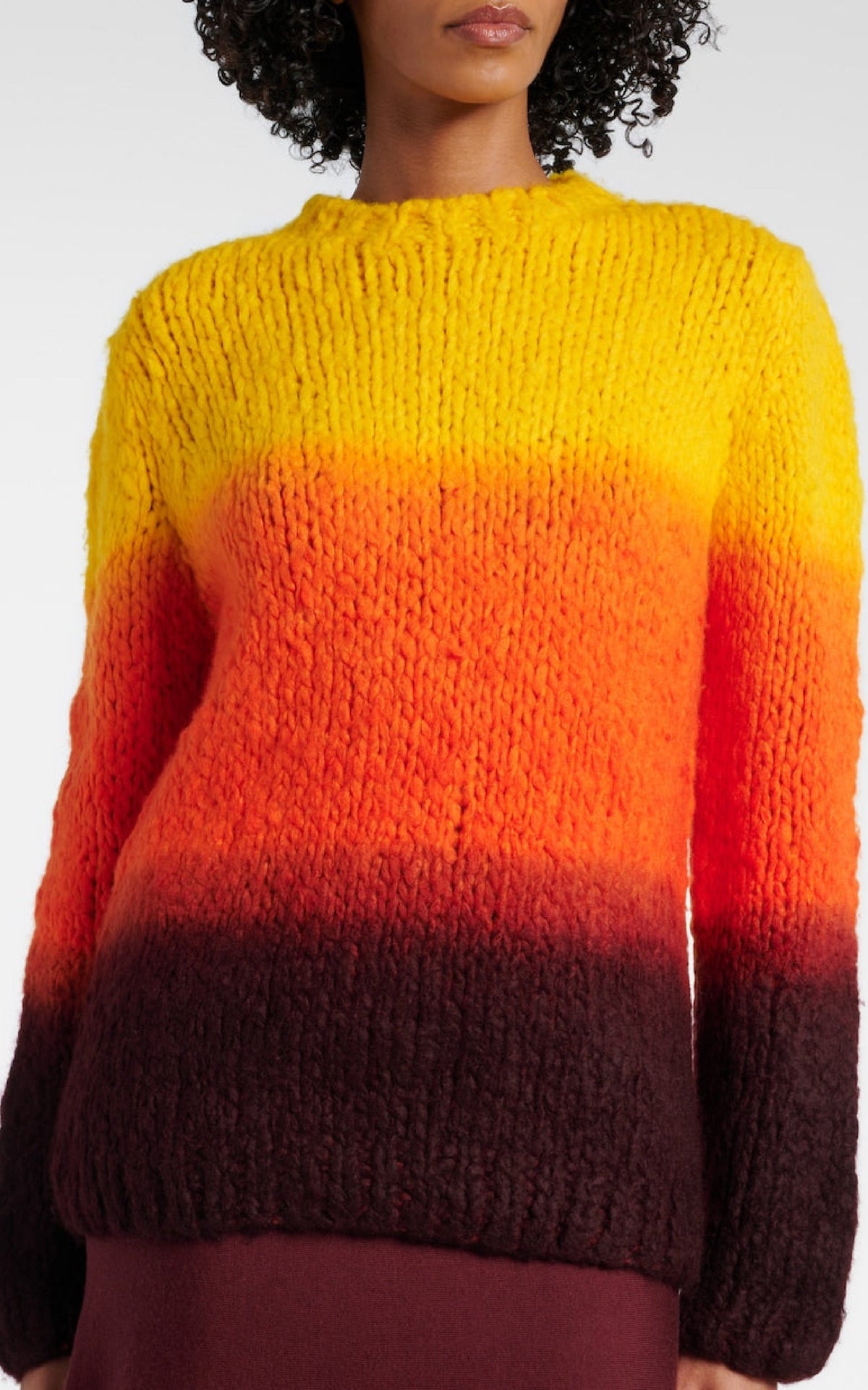 Pallas Sweater en dégradé lever de soleil welfat cachemire fil