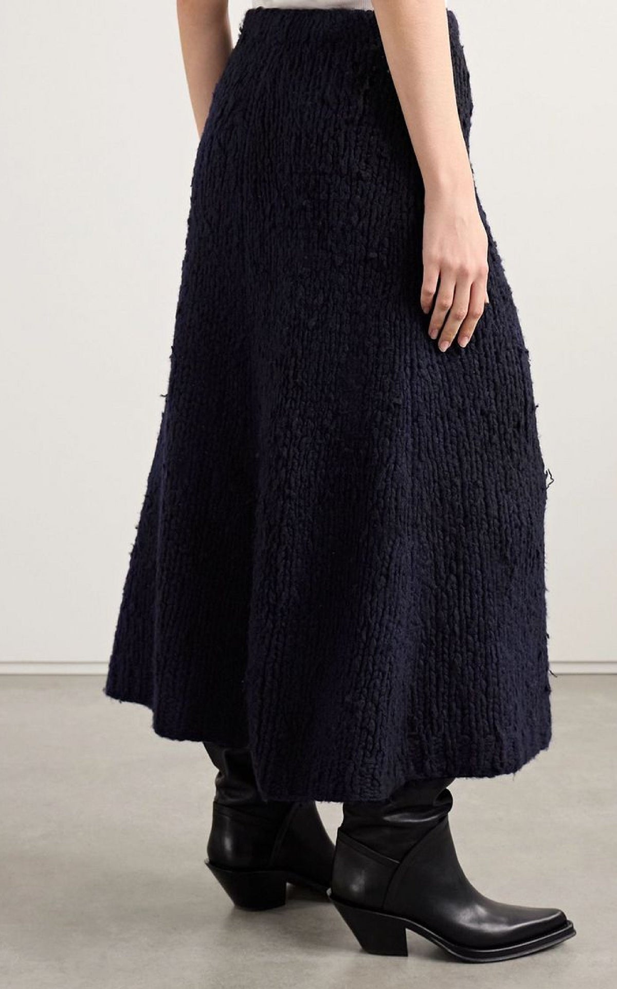 Perses Skirt en dégradé bleu ciel welfat cachemire fil