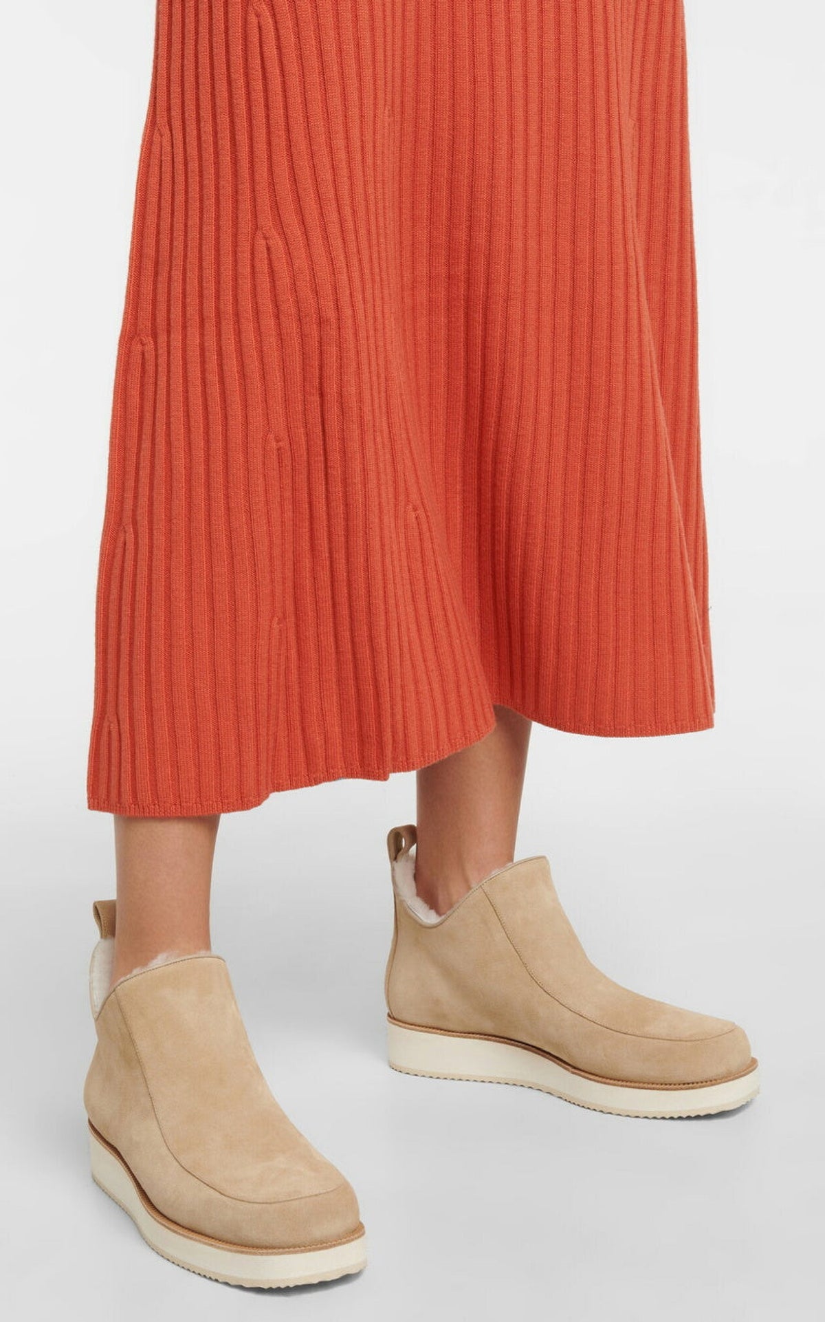 Harry Boot W/ Shearling L en beige daim