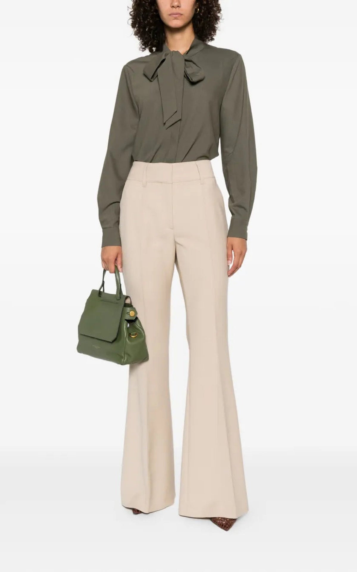 Rhein Pant en ivoire chanvre coton toile