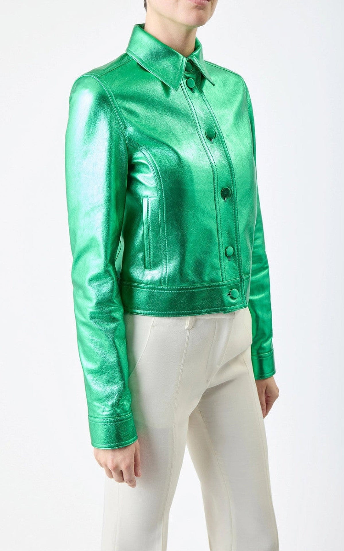 Variseite Green / Veste Thereza en cuir - Variseite Green