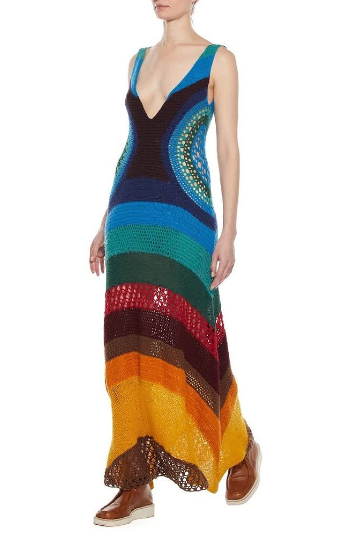 Multi / Robe Ocon multicolore en laine et cachemire - Multi