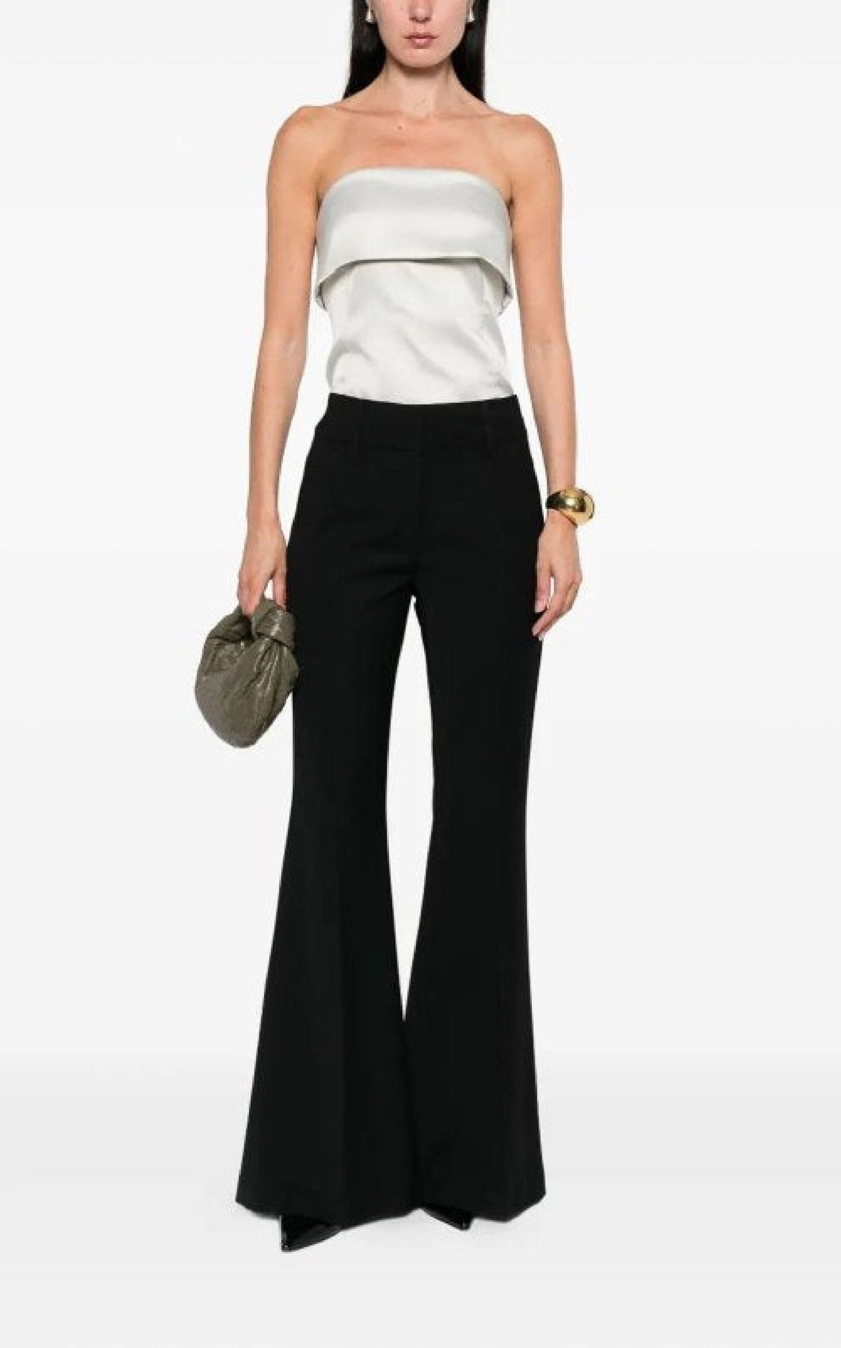 Rhein Pant en noir textured lin sub