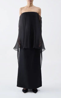 Black / Robe Marisha en lin - Black