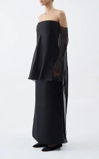 Black / Robe Marisha en lin - Black