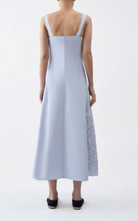 Lenya Dress en bleu clair coton Sea Island popeline