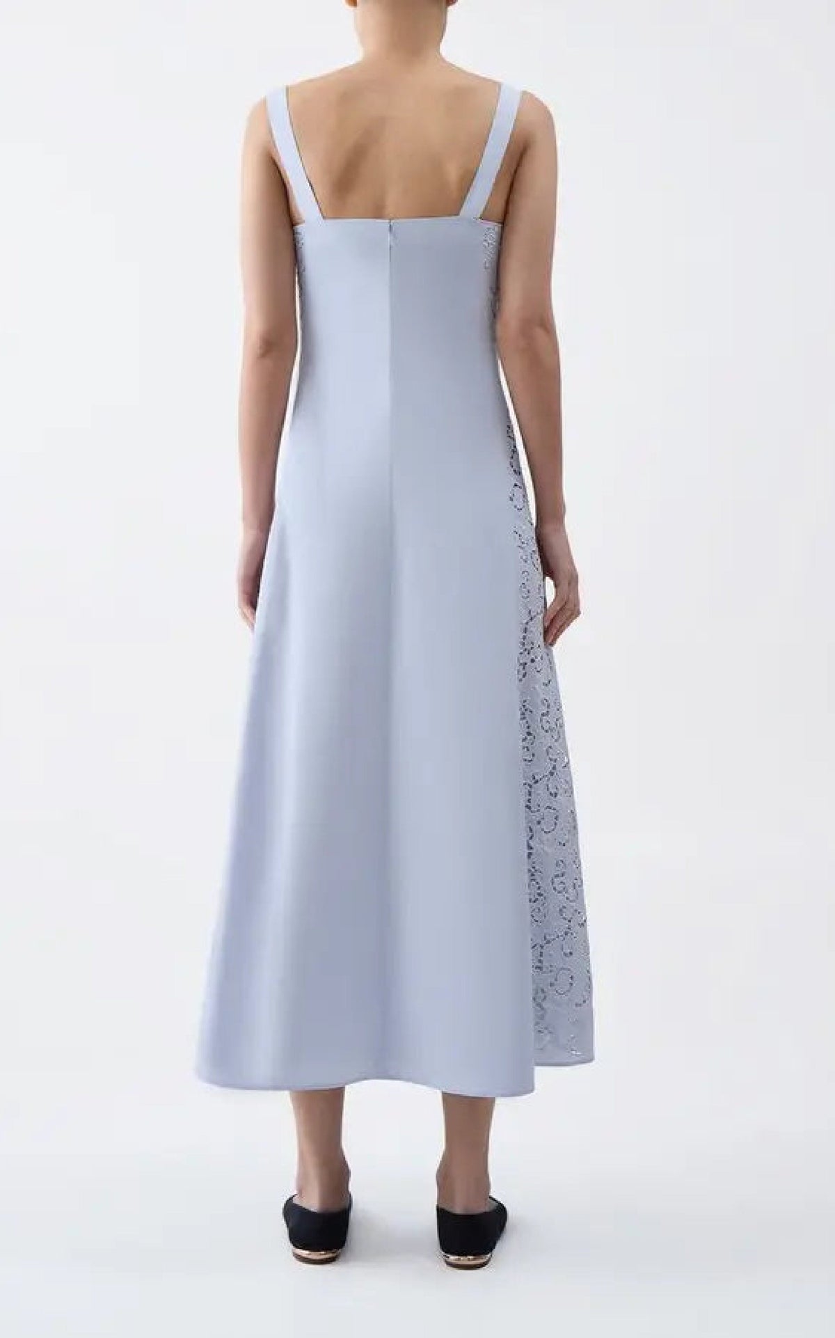 Lenya Dress en bleu clair coton Sea Island popeline
