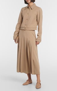 Lola Ballerina en camel foncé lamb cuir