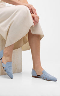 Stone Blue / Derbies Rory 50 en daim - Stone Blue