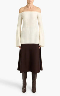 Ivory / Pull Nelson en laine - Ivory