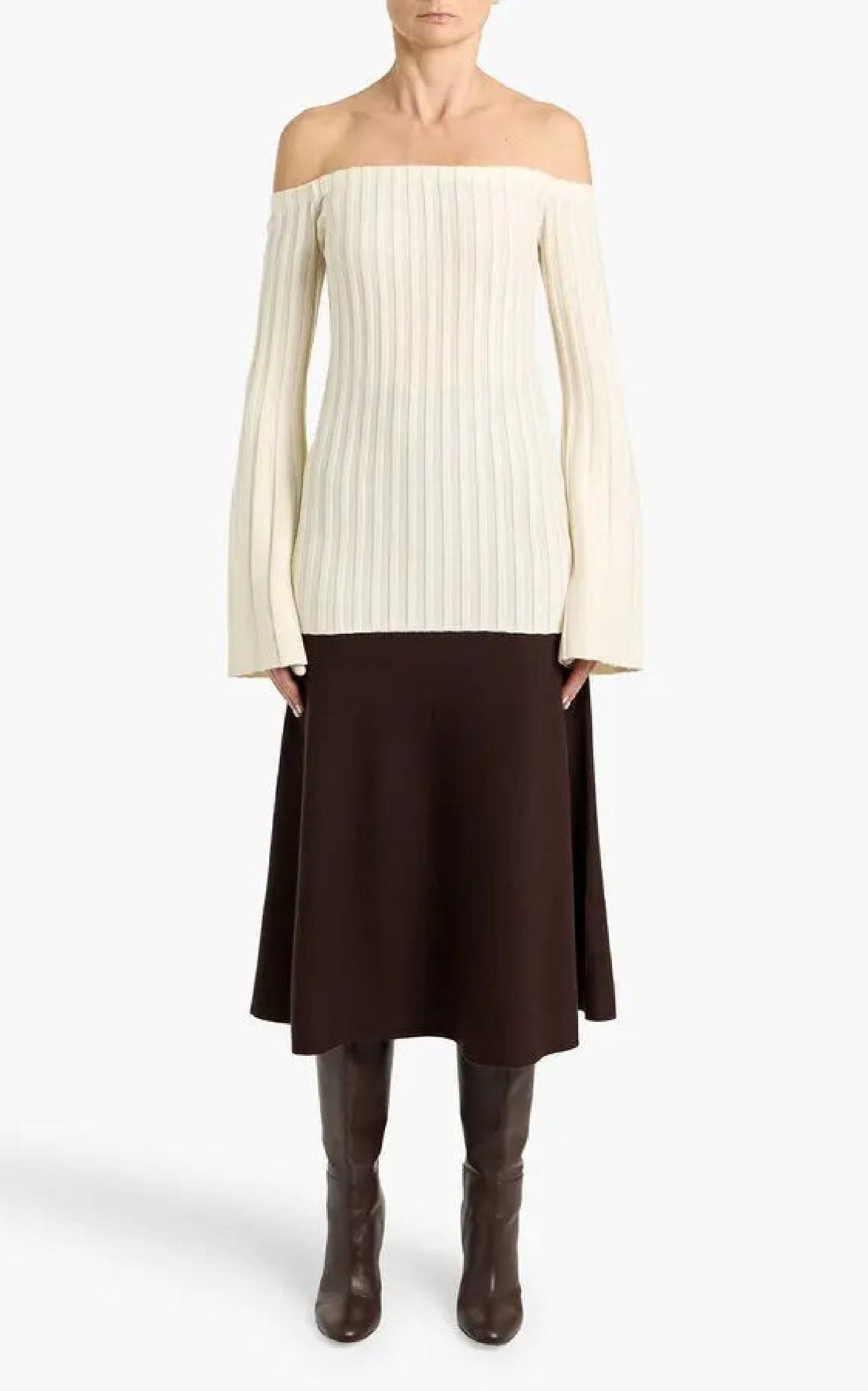 Ivory / Pull Nelson en laine - Ivory