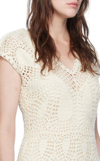 Ivory / Robe Waldman en laine et cachemire - Ivory