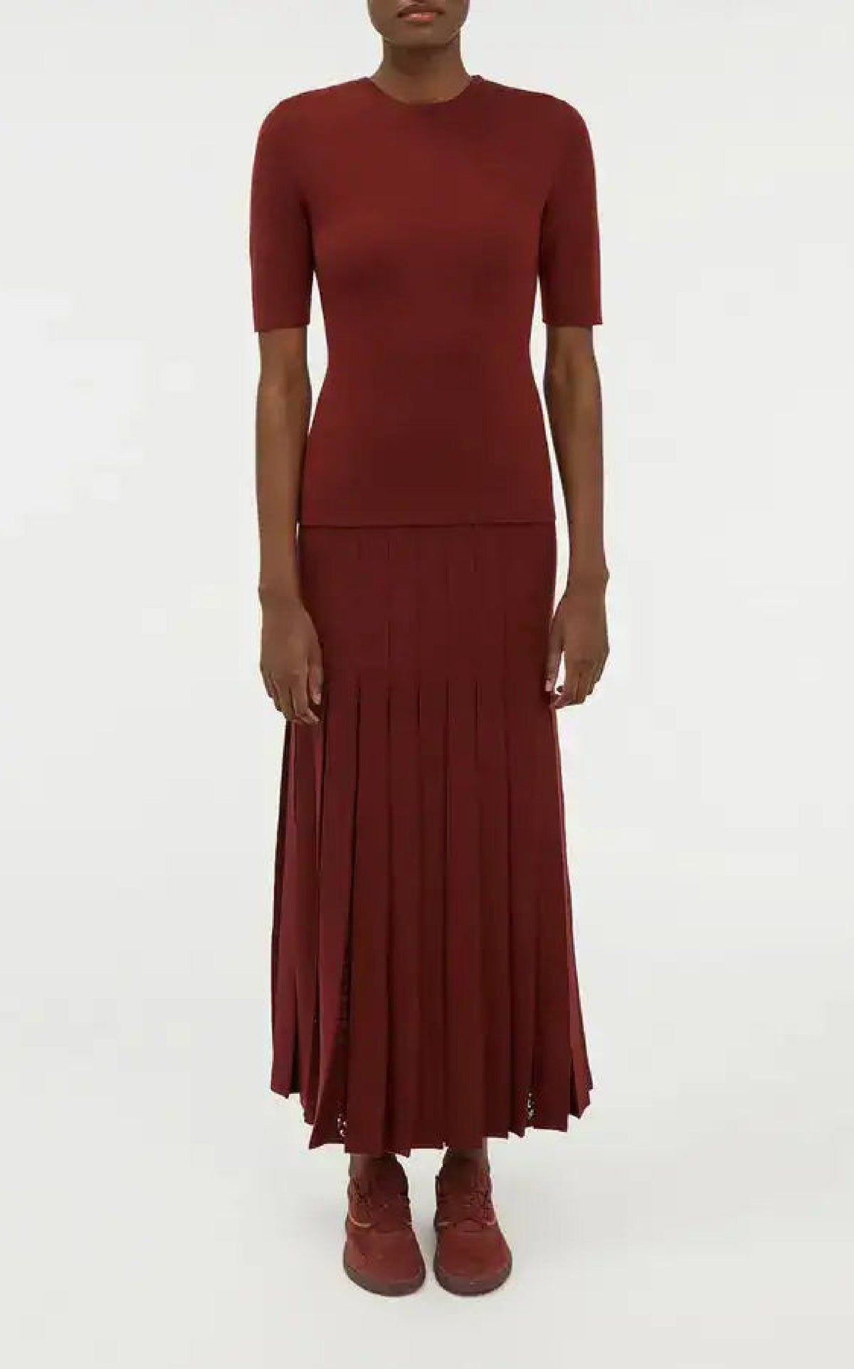 Debutante Skirt en ivoire antilope mérinos fil