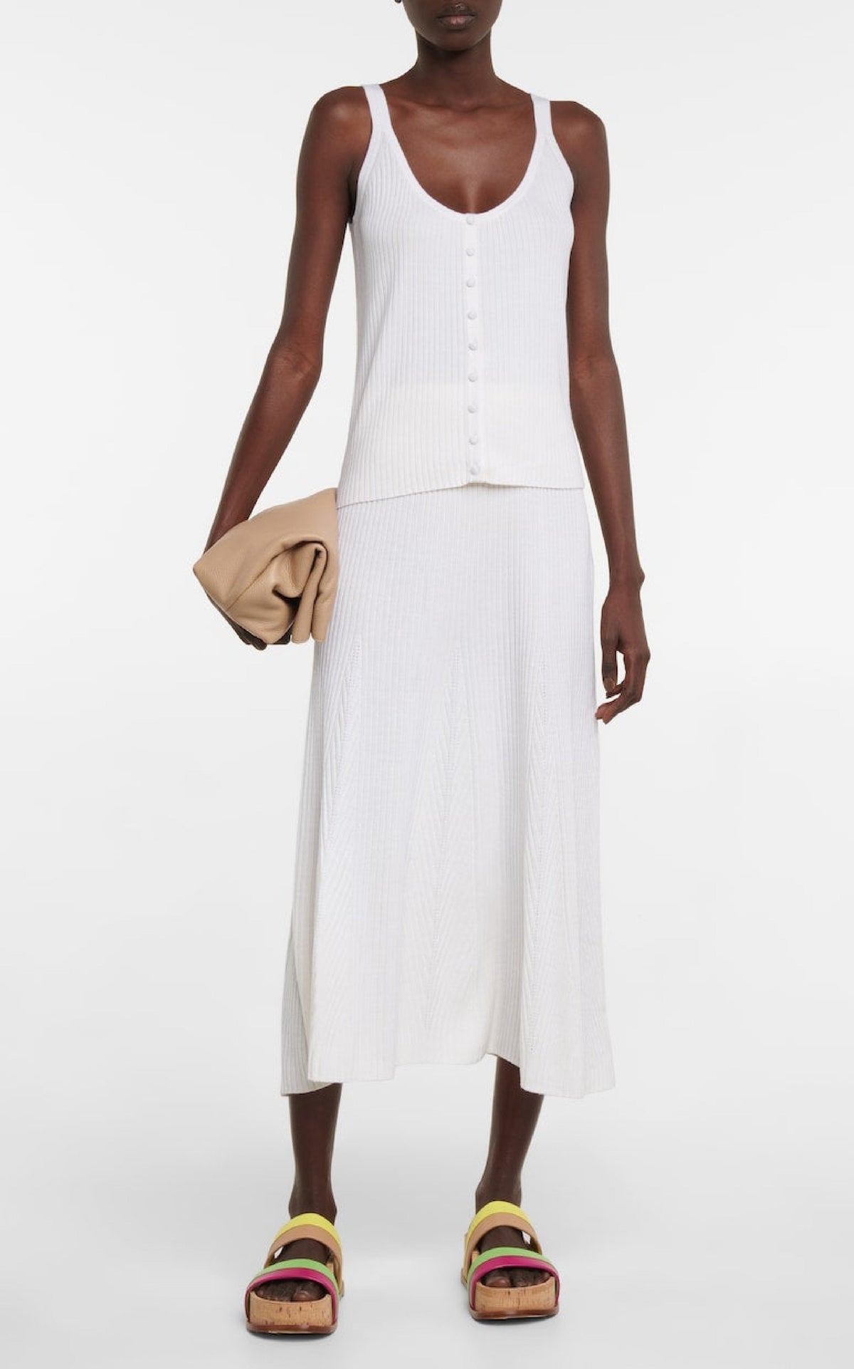 Ivory / Jupe Aurora en laine - Ivory