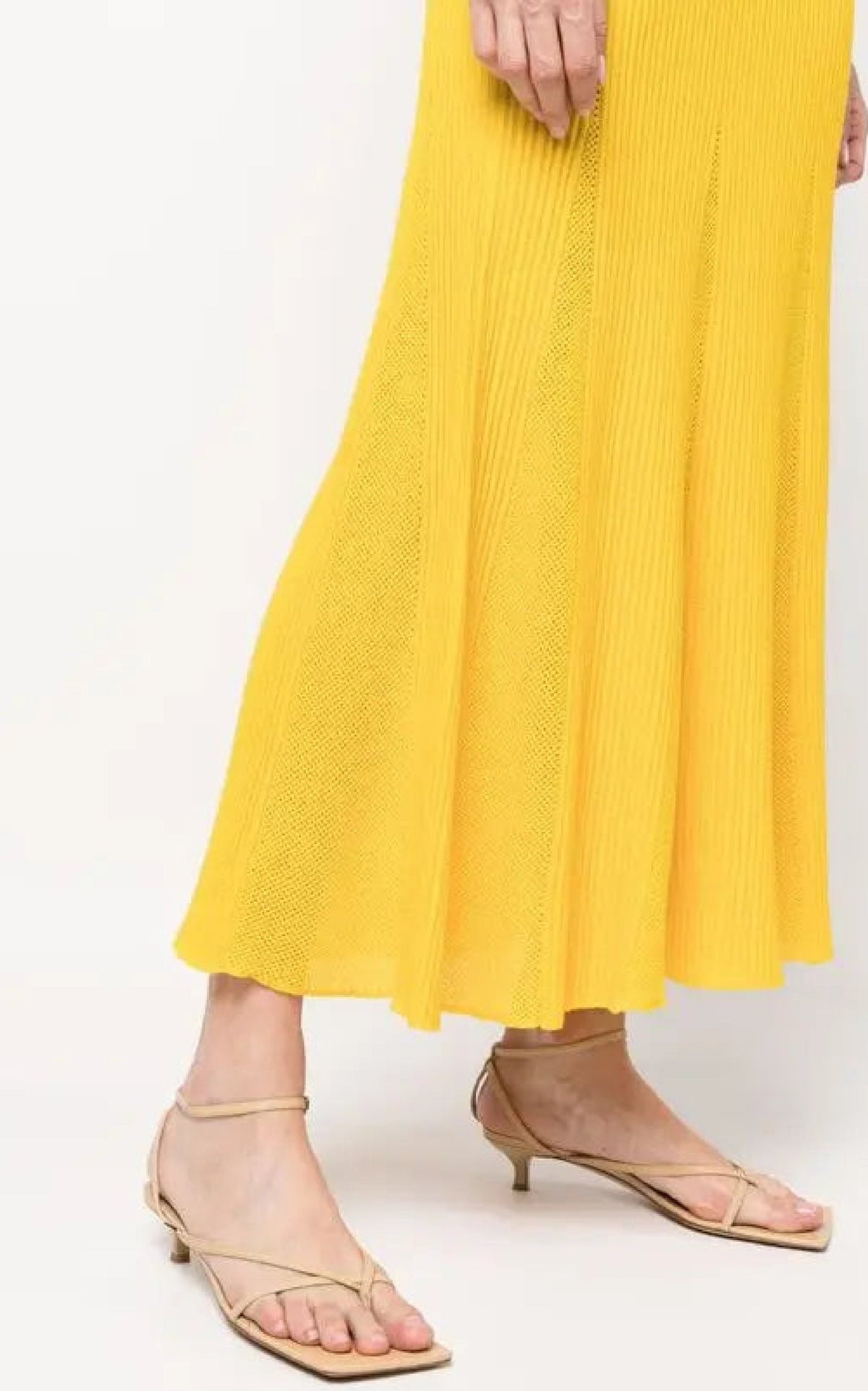 Aurora Skirt en jaune antilope mérinos fil