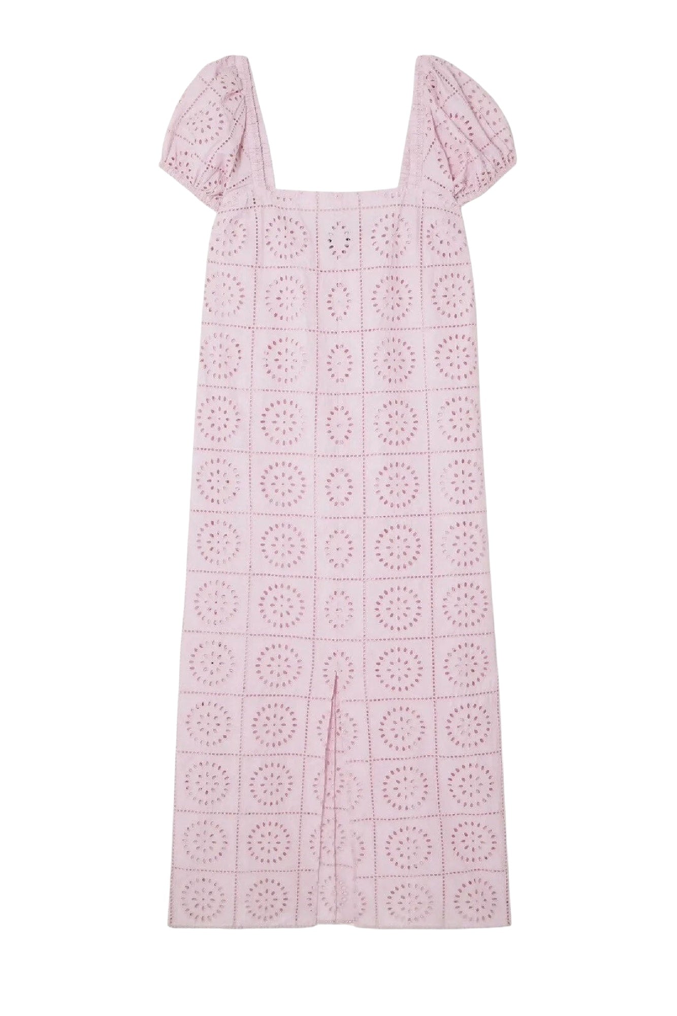 Robe midi en broderie anglaise - Pink Tulle