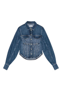 Chemise Corsage - Mid Blue Vintage